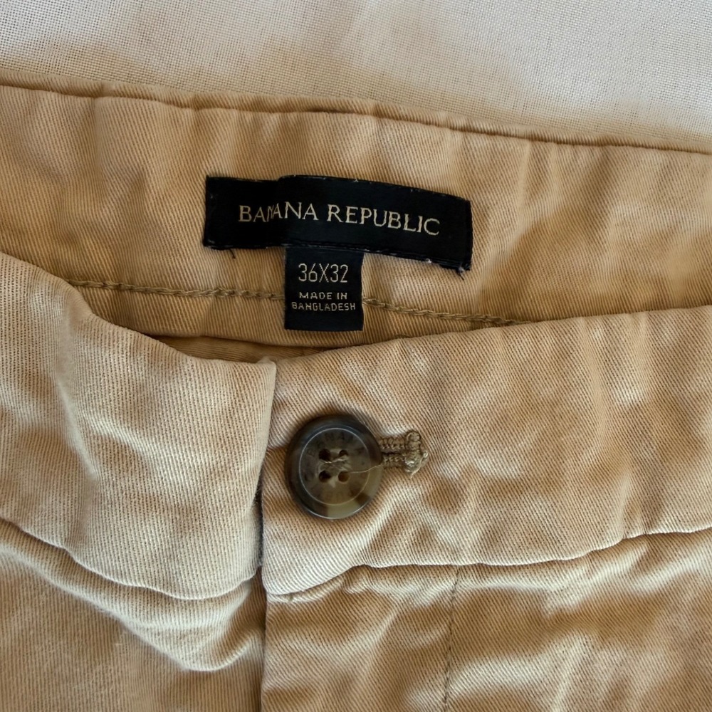 Banana Republic Mens Khaki Pants 36x29 Casual Classic Preppy Everyday Workwear - Picture 3 of 6